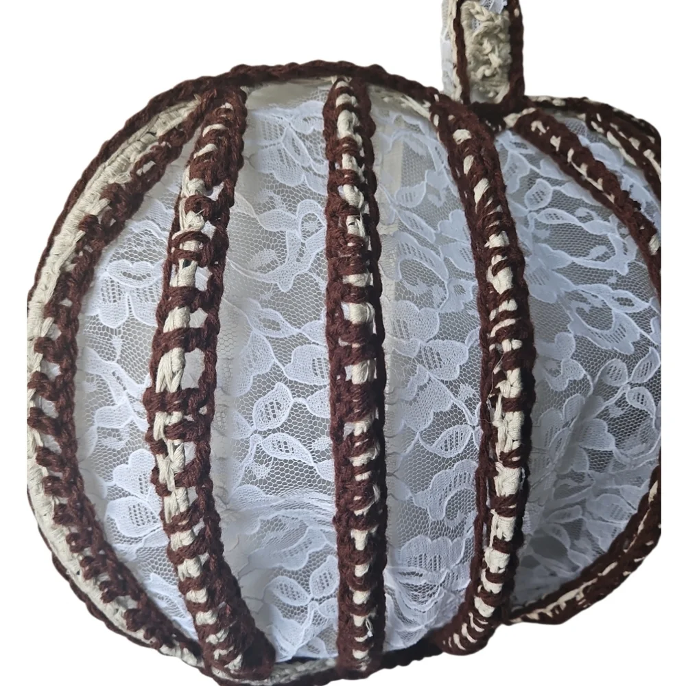 Lace Pumpkin Decor